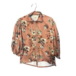 Mia Joy Girls Floral Print Lightweight Zip Up Jacket Size 7